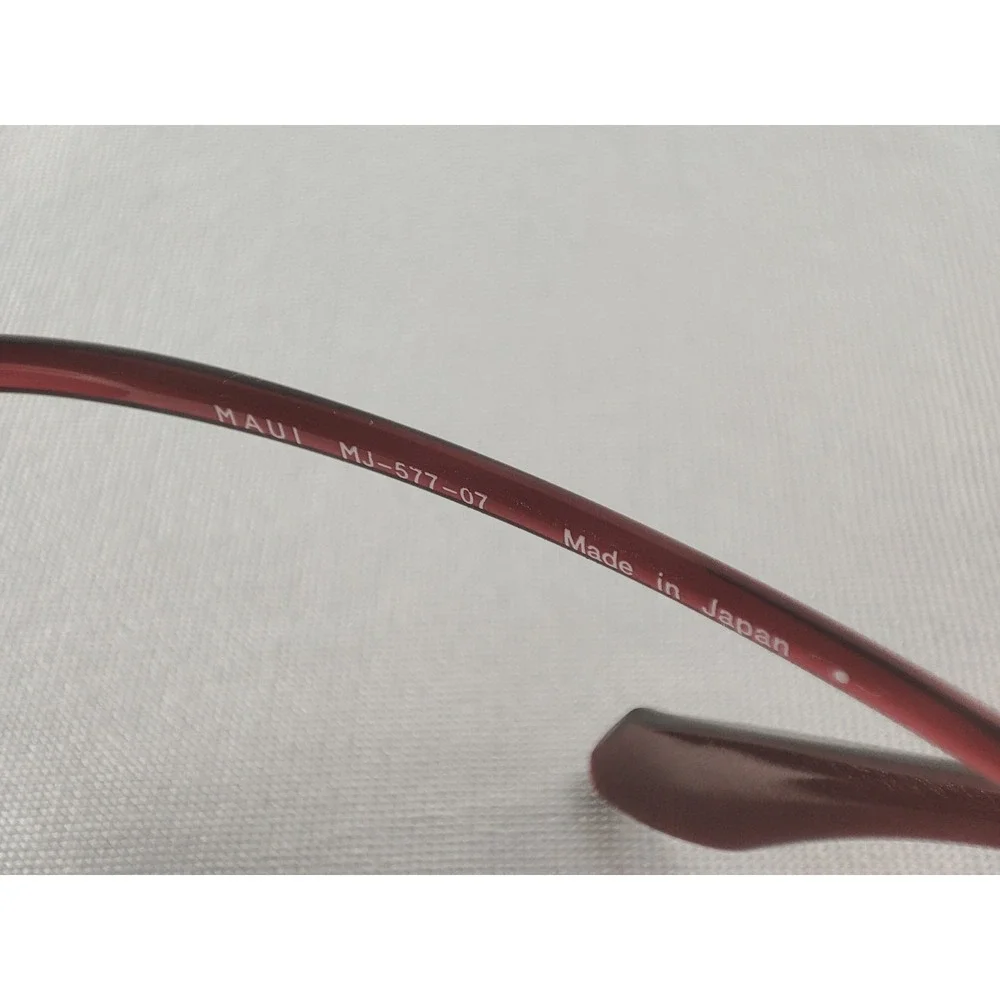Maui Jim Splash MJ-577 Rimless Polarized Sunglasses Red Bronze Lens Japan + Case